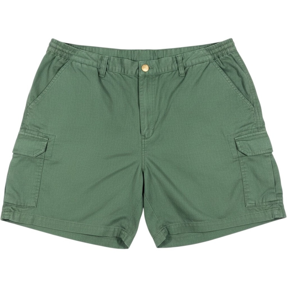 Haband Shorts Mens 54 Green Cargo Classic Fit Elastic Waist Utility Pockets